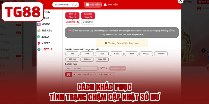 Cách khắc phục tình trạng chậm cập nhật số dư