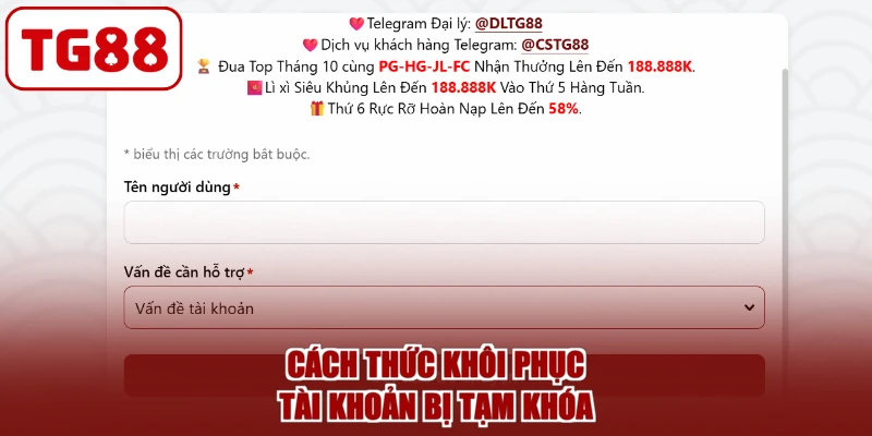 Cách thức khôi phục tài khoản bị tạm khóa