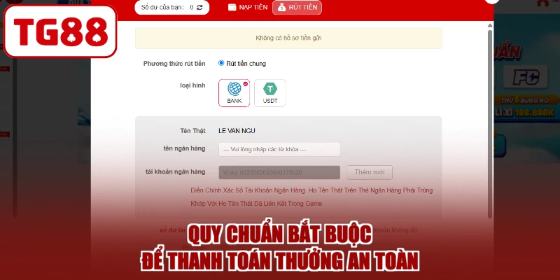 Quy chuẩn bắt buộc để thanh toán thưởng an toàn