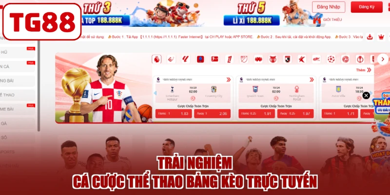 Trải nghiệm cá cược thể thao bảng kèo trực tuyến